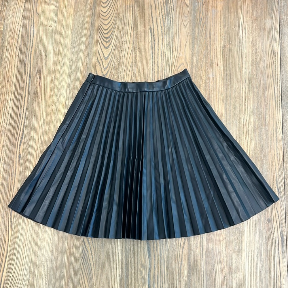 French Connection black leather skirt